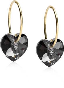 Blomdahl örhängen Blomdahl GT Ear Ring 14 mm Heart 10 mm Black Diamond produkt bild