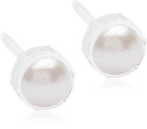 Blomdahl örhängen Blomdahl MP Bezel Pearl 6 mm White produkt bild
