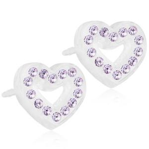 Blomdahl örhängen BM MP Brilliance Heart Hollow 10mm Violet 1 par produkt bild