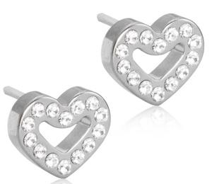 Blomdahl Örhänge Brilliance Heart Hollow 8 mm Crystal produkt bild