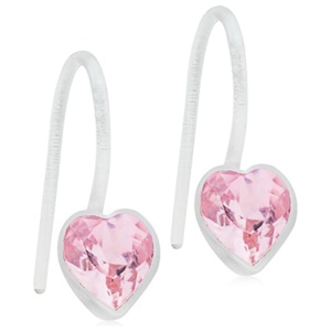 Blomdahl örhängen EJ MP Pendant Fixed Heart 6 mm Light Rose, 1 par produkt bild