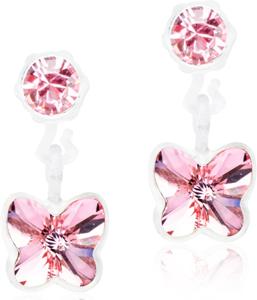 Blomdahl Medical Plastic Pendant Butterfly 4/5mm Light Rose produkt bild