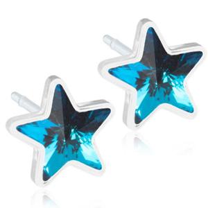 Blomdahl Medical Plastic Star 6mm Aquamarine produkt bild