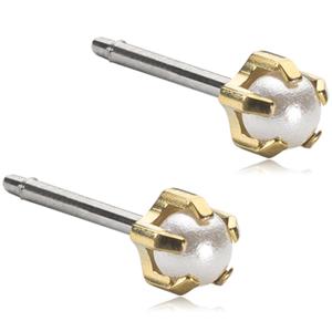 Blomdahl Örhängen Tiffany Pearl White 4 mm produkt bild