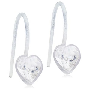 Blomdahl Pendant Fixed Heart 6 mm Crystal produkt bild