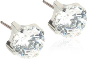 Blomdahl ørepynt 5 mm, hvit tiffany 1 par produktbilde