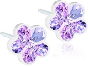 Blomdahl ørepynt 6 mm, lilla blomst 1 par produktbilde