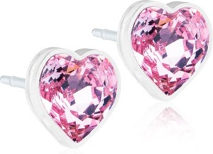 Blomdahl ørepynt 6 mm, rosa hjerte 1 par produktbilde