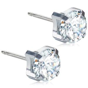 Blomdahl ST Tiffany 7 mm CZ White 1 par produkt bild