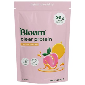 BLOOM Clear Protein Collagen Peach Mango 250 g produktbillede