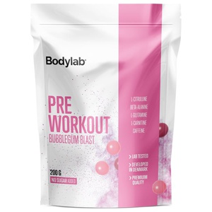 Bodylab Pre Workout Bubblegum Blast 200g produkt bild