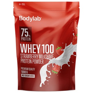Bodylab Whey 100 Strawberry Milkshake 1kg produkt bild