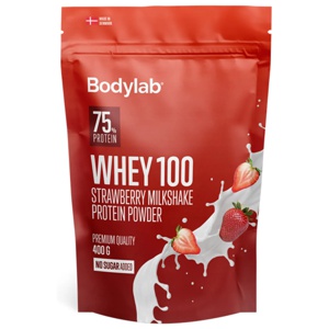 Bodylab Whey 100 Strawberry Milkshake - 400 g. produktbillede