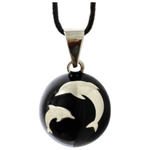 Bola Gravidsmycke Black with silver dolphins produkt bild