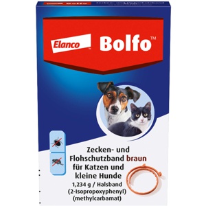 BOLFO Flohschutzband braun f.kleine Hunde/Katzen Produktbild