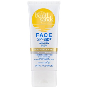 Bondi Sands SPF 50+ Fragrance Free Matte Tinted Face Lotion 75 ml produktbilde
