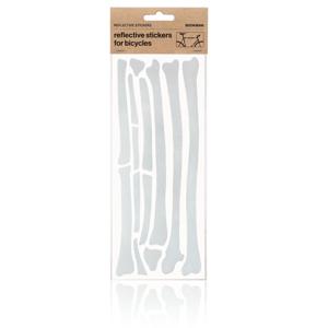 Bookman Reflective Bone Stickers White 1 st produkt bild