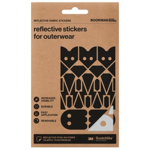 Bookman Urban Visibility Reflective Fabric Stickers Adventure Silver 1 st produkt bild