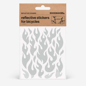Bookman Reflective Stickers Flames White, 1 st produkt bild
