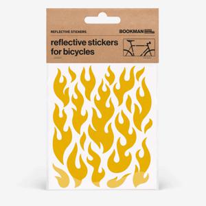 Bookman Reflective Stickers Flames Yellow 1 st produkt bild