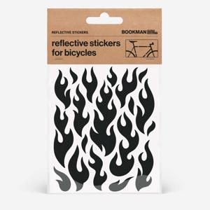 Bookman Reflective Stickers Flames Black produkt bild