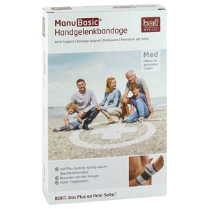 Bort ManuBasic Bandage links L schwarz Produktbild