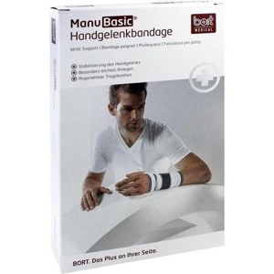 BORT ManuBasic Bandage links M silber Produktbild