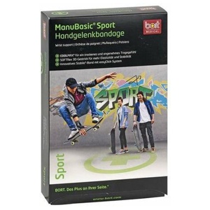 BORT ManuBasic Sport Bandage re.XL schw./grün Produktbild