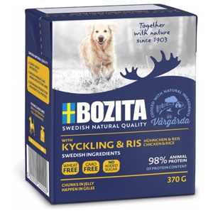 Bozita Chunks in Jelly 6 x 370 g - Kyckling & ris produkt bild