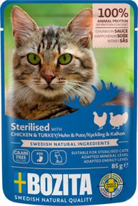 Bozita Sterilised Chicken & Turkey in Sauce Våtfoder - 85g produkt bild