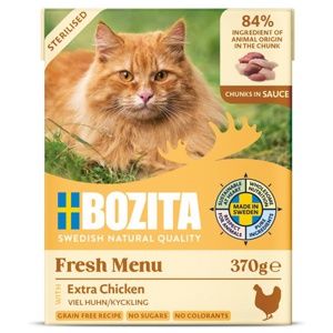 Bozita Sterilised Extra Kyckling Bitar i sås 370 g produkt bild