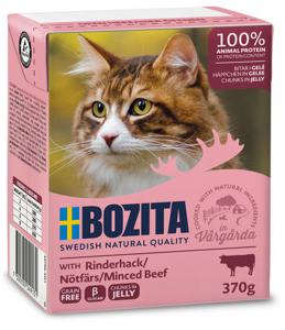 Bozita Tetra bitar i gelé 6 x 370 g - Nötfärs produkt bild