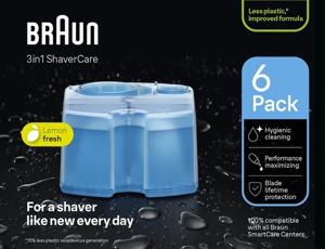 Braun 3in1 ShaverCare Refiller Hygienisk rengöring för SmartCare Center, 6‑pack produkt bild