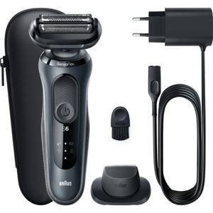 Braun Series 6 61-N1200s Folierakapparat Svart Rostfritt stål Knappar Svart LED produkt bild