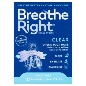 Breathe Right Congestion Relief Nasal Strips Clear Small/Medium product image