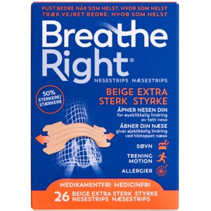 Breathe Right Ekstra Styrke Næsestrips produktbillede