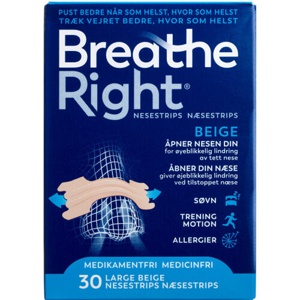 Breathe Right Næsestrips Tan Large produktbillede