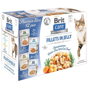 Brit Care Cat Adult Fillets in Jelly Multipack 12x85 g produkt bild