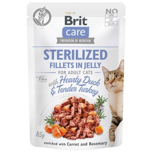 Brit Care Cat Adult Sterilized Anka & Kalkon i Gelé 85 g produkt bild