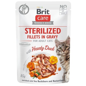 Brit Care Cat Adult Sterilized Duck in Gravy 85 g produkt bild