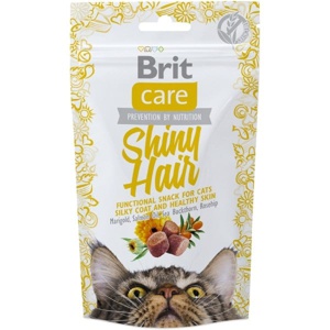 Brit Care Cat Snack, Shiny Hair - 50 g. produktbillede