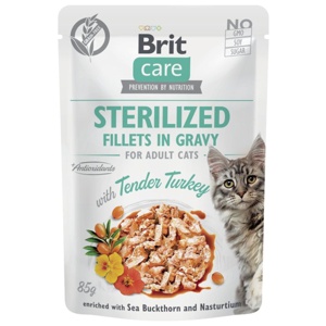 Brit Care Cat Sterilized Kalkon i Sås 85 g produkt bild