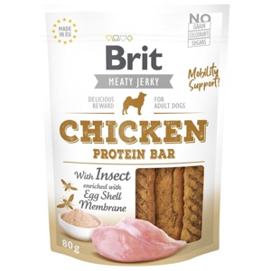 Brit Care Meaty Jerky Proteinbar Chicken Insect 80 g produkt bild