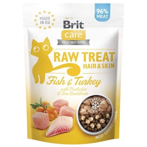 Brit Care Raw Treat Cat Hair & Skin Kalkon & Lax 40 g produkt bild