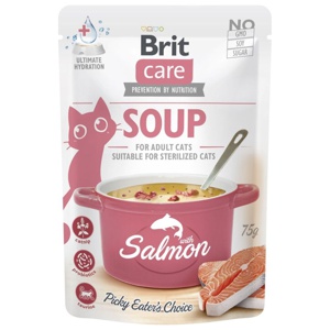 Brit Care Våtfoder för katter Laxsoppa 75g produkt bild