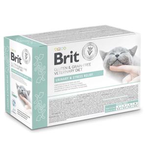 Brit Gluten & Grain-Free Veterinary Diet Urinary and Stress Relief Cat Pouch 12x85 g produkt bild