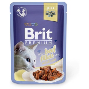 Brit Premium Pouches Fillets in Jelly with Beef produkt bild