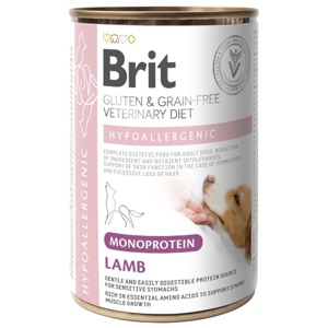 Brit Veterinary Diet Dog Hypoallergenic Monoprotein Lamb Veterinärfoder till Hund 400 g produkt bild