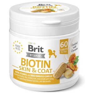 Brit Vitamins Biotin Skin & Coat 60 tabletter produkt bild