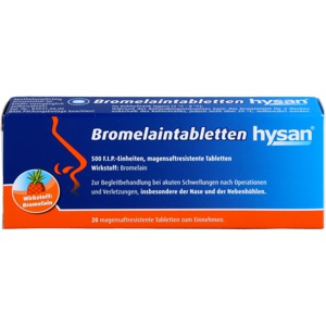 BROMELAIN TABLETTEN hysan magensaftres.Tabletten Produktbild